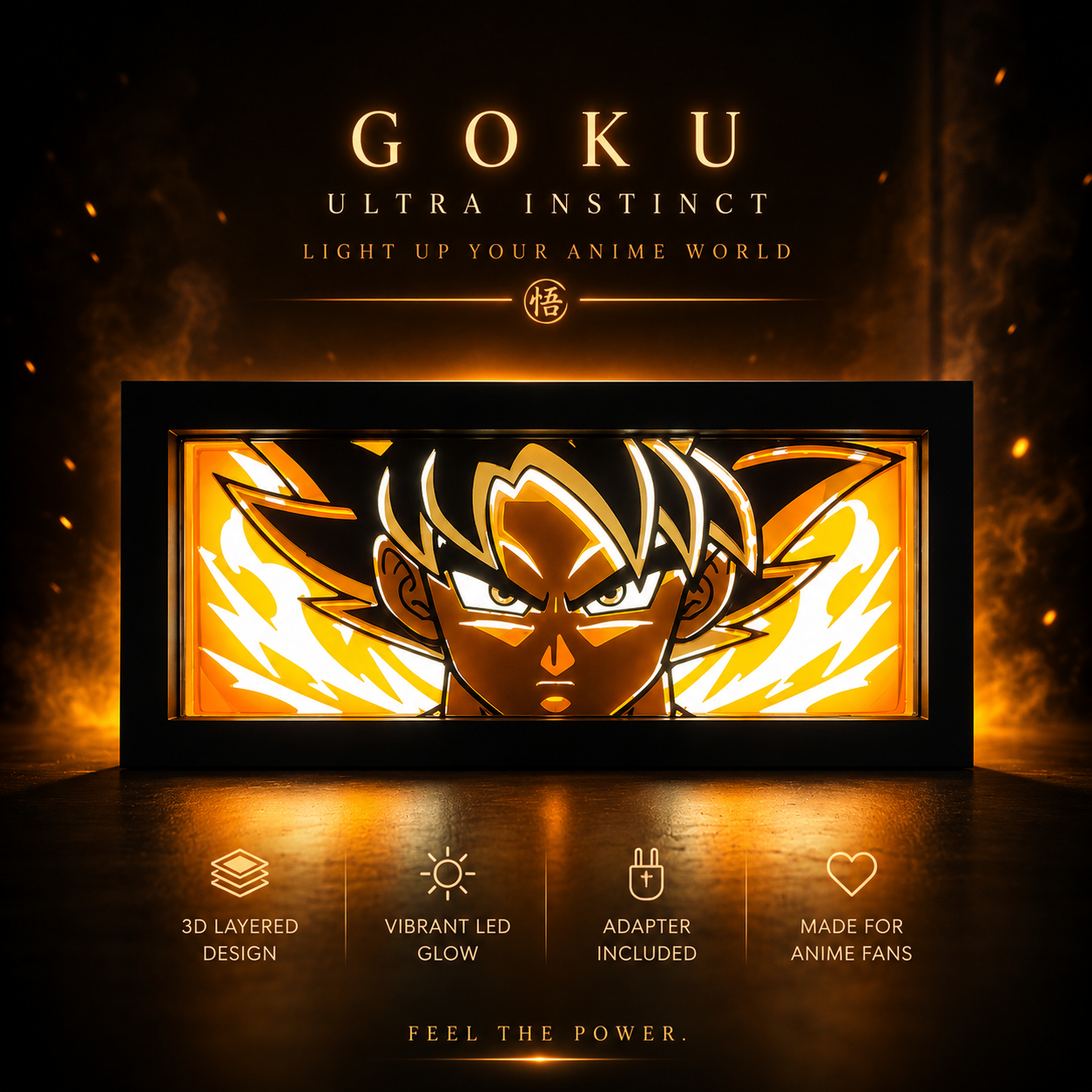 Ultra Instinct Goku Shadow Lightbox